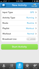 RunKeeper - New Activity